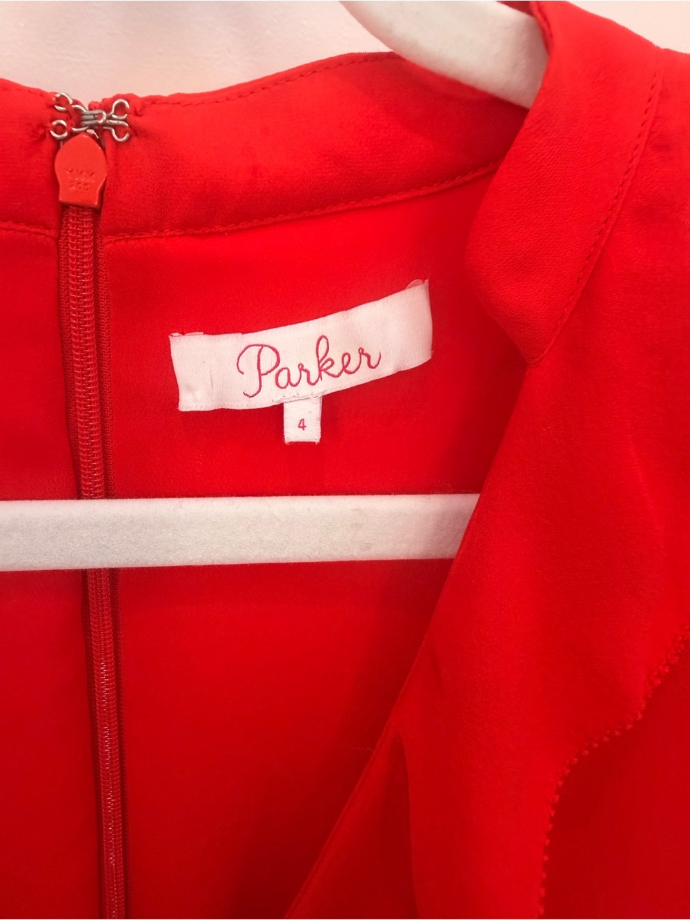 Parker Red Ruffled Mini Dress - Picture 2 of 3